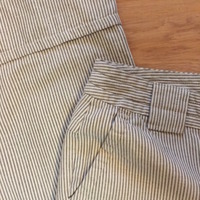 Banana Republic Beige Striped Cuffed Pants - Thumbnail 1