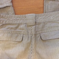 Banana Republic Beige Striped Cuffed Pants - Thumbnail 2
