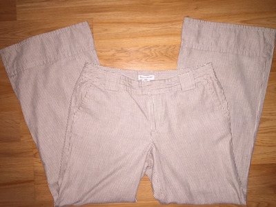 Banana Republic Beige Striped Cuffed Pants