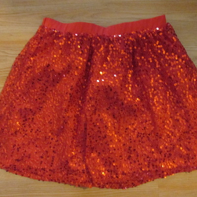 Candies girls red sequin skirt xl