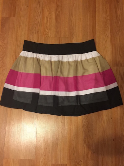 XL Striped Mini Skirt