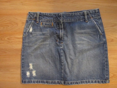 GAP Denim Ripped Micro Mini Skirt