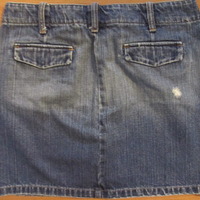 GAP Denim Ripped Micro Mini Skirt - Thumbnail 2