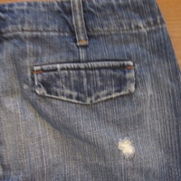 GAP Denim Ripped Micro Mini Skirt - Thumbnail 3