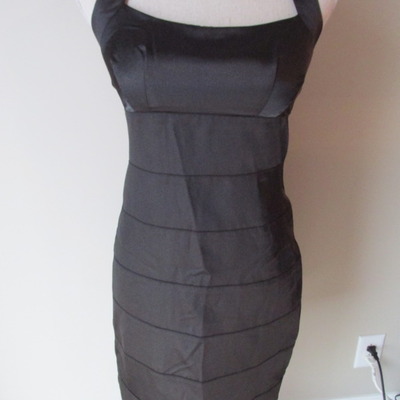 Halter little black cocktail dress