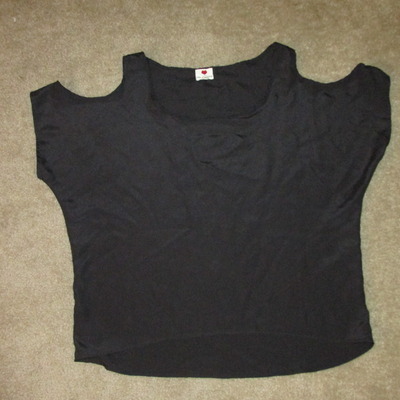 Black open shoulder blouse/shirt
