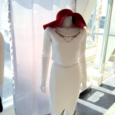 Cropped top w/ tulip style skirt