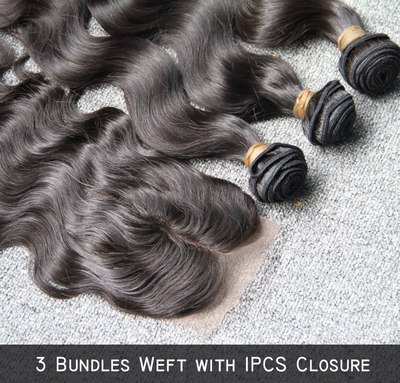 Virgin Malaysian Body Wave with closure (20"/22"/24"-12")