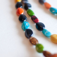 Long Multicolored Wooden Beads Necklace NL0684 - Thumbnail 2