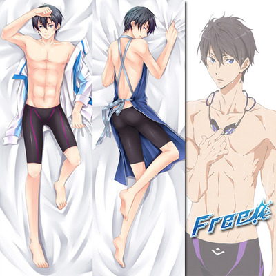 Brand new haruka nanase - free! dakimakura hugging body pillow case anime male32