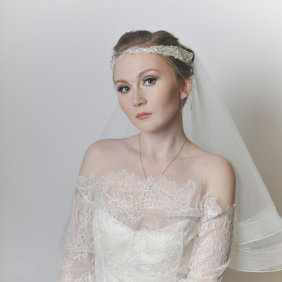 Bohemian queen beaded halo headband in silver or gold