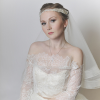 Bohemian Queen Beaded Halo Headband in Silver or Gold - Thumbnail 1