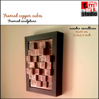 Framed copper cubes - Thumbnail 3