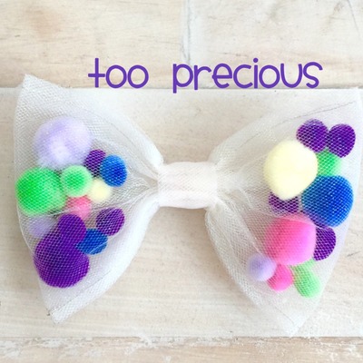 Too precious pom pom bow
