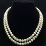 Genuine Pearl Necklace, AAA+ Pearl Necklace, Double Strand Pearl Necklace, Multi strand Freshwater Pearl Necklace-1