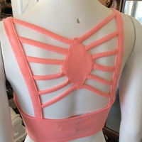 Décolleté Knit Crop Top in Cayenne - Thumbnail 1