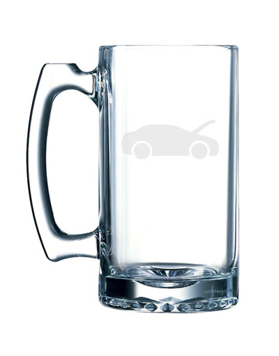 Car Garage Art #2 - Oil Change Trouble Hood Dashboard - 25 oz Glass Stein