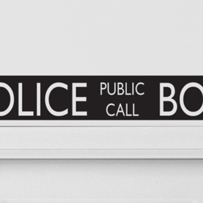 British police public call box telephone bedroom closet door - wall vinyl decal decorative