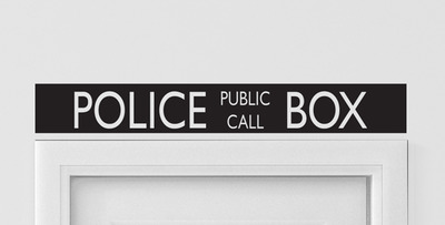 British Police Public Call Box Telephone Bedroom Closet Door - Wall Vinyl Decal Decorative