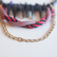 Dark Purple Stone Wood Beads Pendant Necklace NL0701 - Thumbnail 2