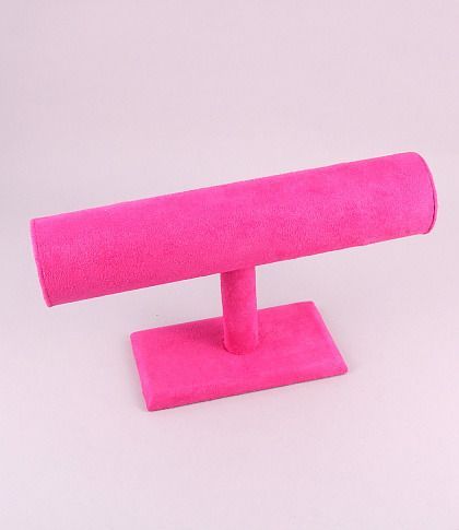 Hot Pink Velvet Jewelry Display Stand