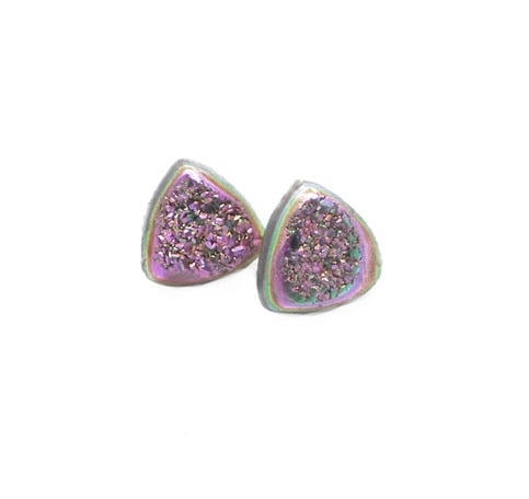 Titanium Druzy Stud Earrings