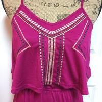 Embroidered Bib Maxi Dress - Thumbnail 2