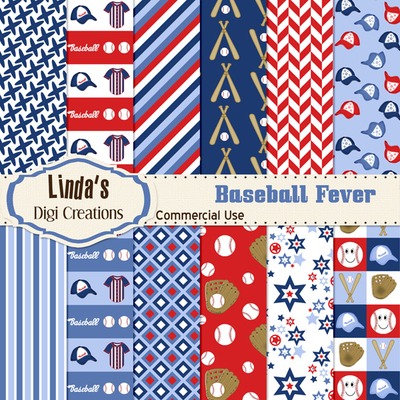 Baseball Fever (Digital Paper Pack)