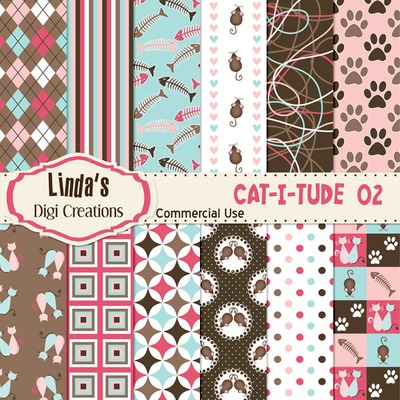 Cat-i-tude 02 (digital paper pack)