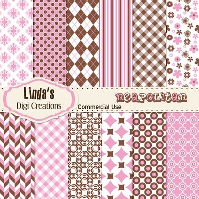 Neapolitan (Digital Paper Pack)