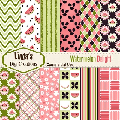 Watermelon Delight (Digital Paper Pack)