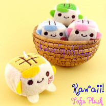 Kawaii Tofu Plush Cell Phone Charm