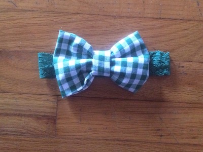 Green Plain Bow on Lace