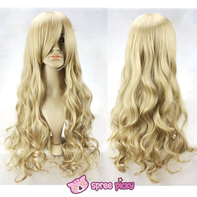 Harajuku lolita  cosplay golden curly wig 31.5inch sp130004