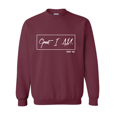 Great i am crew (maroon) *discontinued