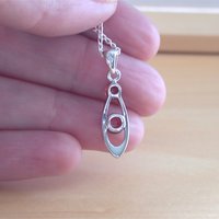 925 Garnet Pendant & 18" Silver Chain/Garnet Necklace/Red Garnet Jewellery/Garnet Jewelry/Garnet Jewelery/January Birthstone/Silver Garnet - Thumbnail 4