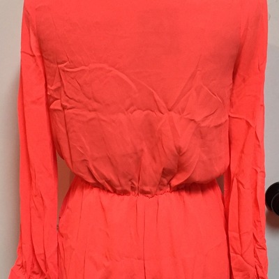 Neon coral romper