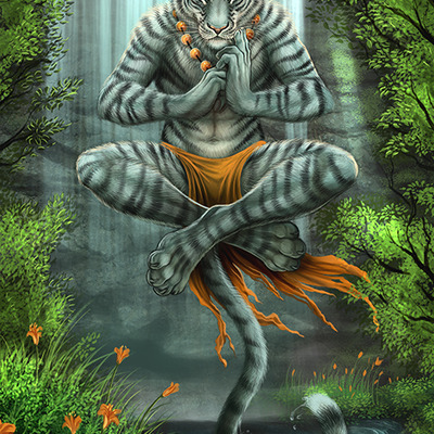 Sage tiger 8 x 10 matted print
