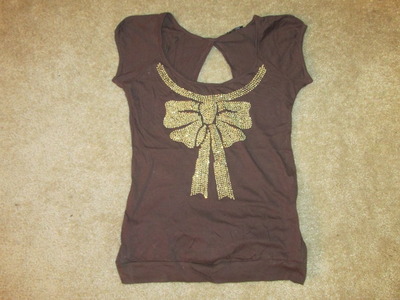 Wet Seal Gold Beaded Shirt