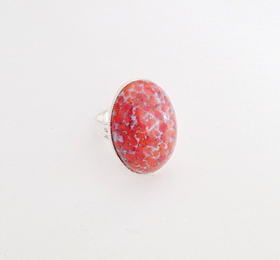 [SALE] "Colleen" Coral Matrix Ring