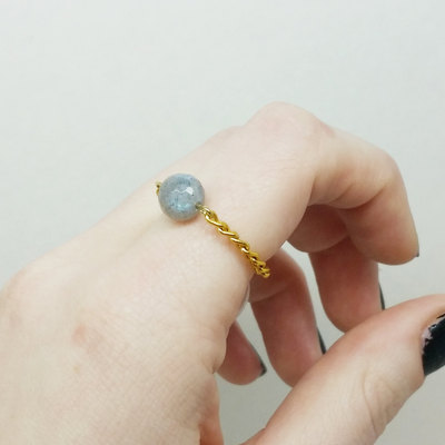 Labradorite chain ring