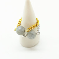 Labradorite Chain Ring - Thumbnail 1