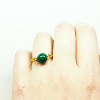 Chrysocolla Chain Ring Gemstone Stacking Ring - Thumbnail 3