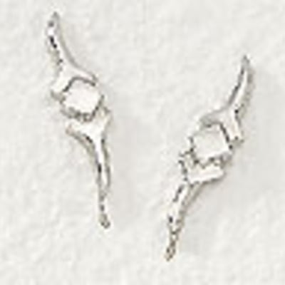 Diamond look ear pin