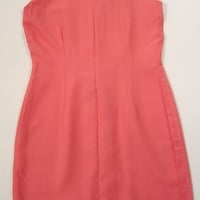 Cruise Ready Coral Pink V-Neck Button Down Dress - Thumbnail 4