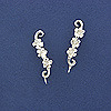 3 plumeria ear pin