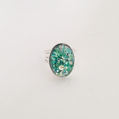 "stefani" green opal ring