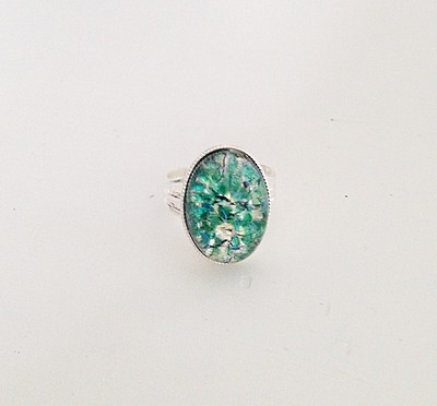 "Stefani" Green Opal Ring
