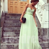 long prom dress, chiffon bridesmaid dress, popular prom dress,sweet heart prom dress,dresses for prom,cheap prom dress,simple prom dress, PD15159 - Thumbnail 2