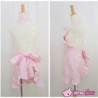 Lolita Kawaii Bow Maid Apron Free Ship SP141124 - Thumbnail 3